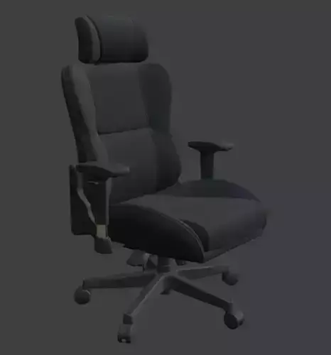 Modern Black Leather Executive Office Chair High Detail 3D Model