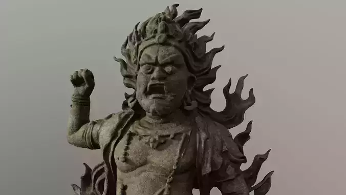 Guardian Deity Stone Statue