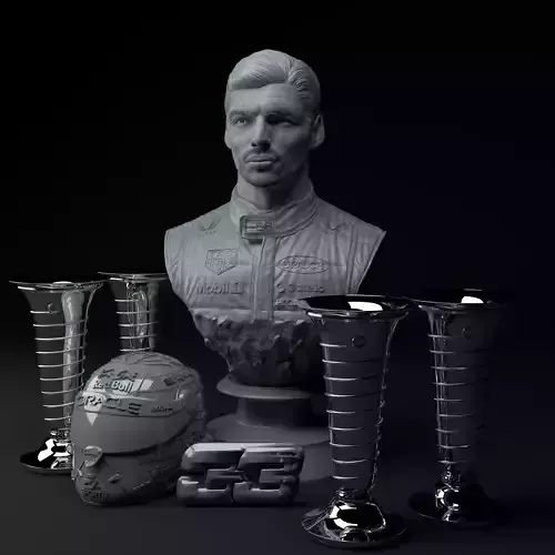 Max Verstappen F1 Legend Diorama STL
