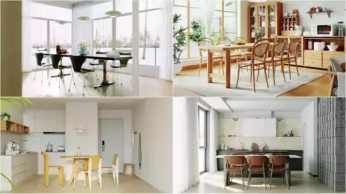 Dining Room Colection 06 for Unreal Engine