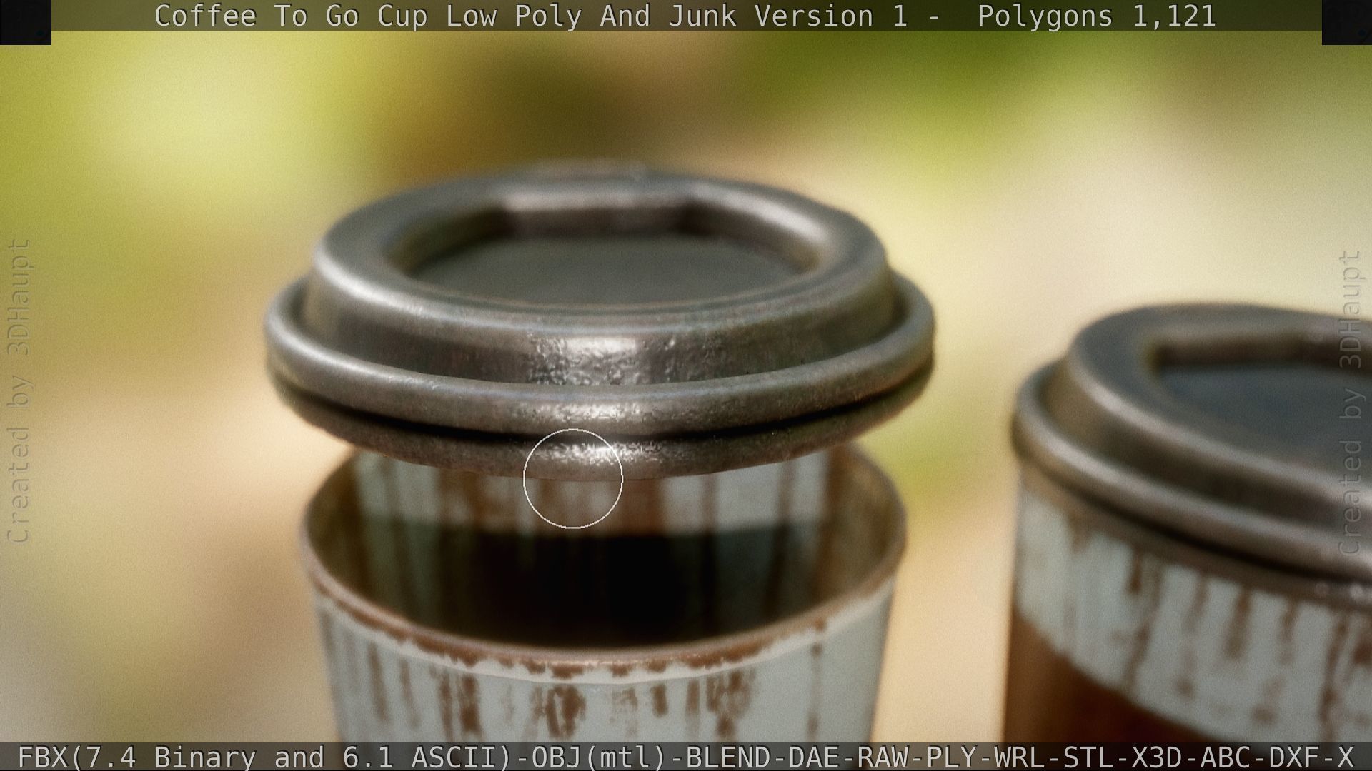 Coffee To Go Cup Junk 1 - Gameready - PBR Textures Low-poly 3D model_52