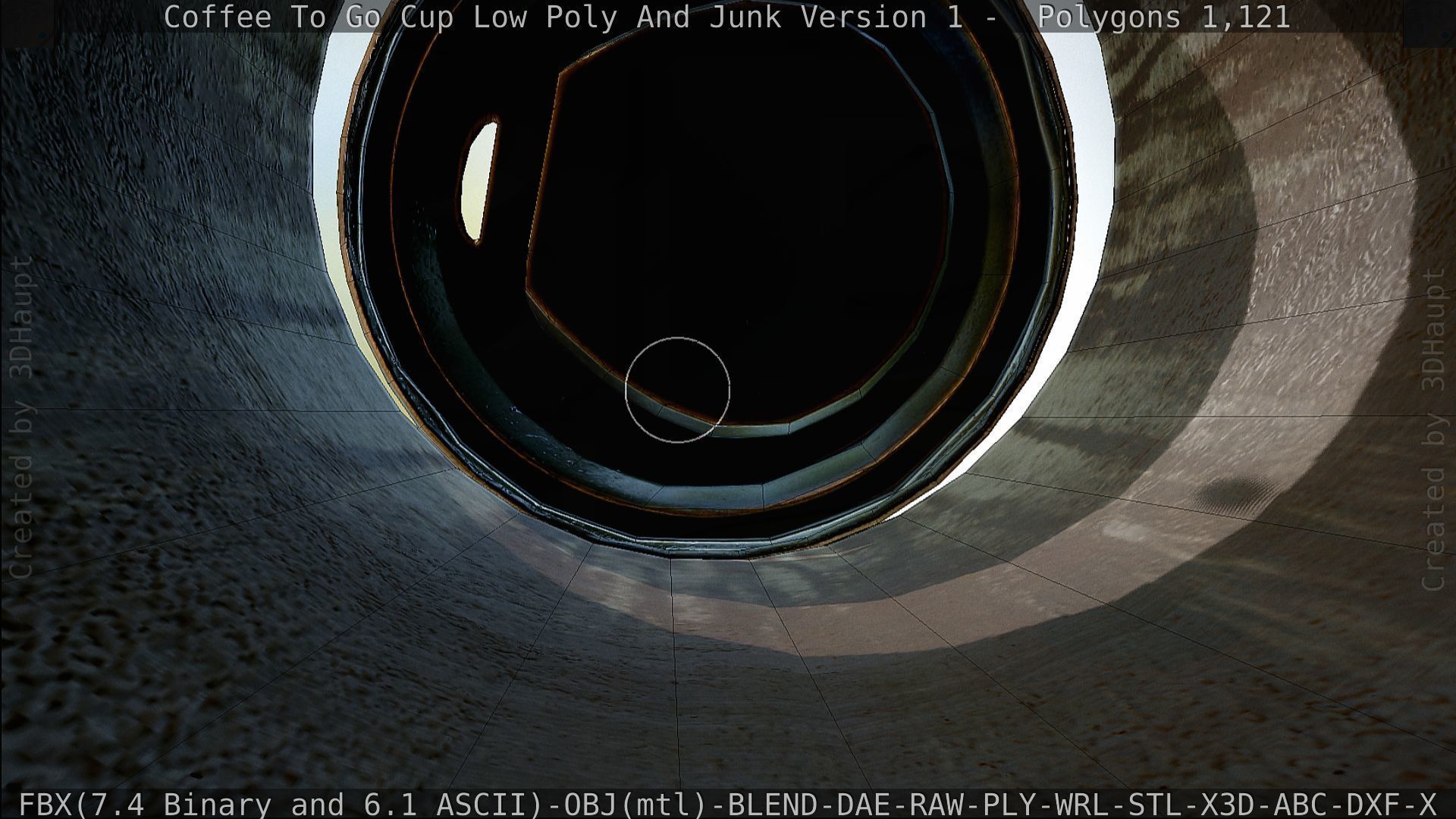 Coffee To Go Cup Junk 1 - Gameready - PBR Textures Low-poly 3D model_145