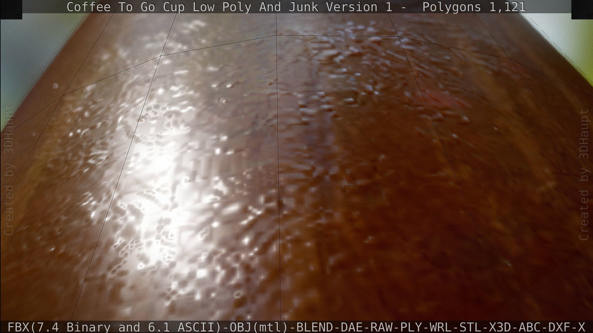 Coffee To Go Cup Junk 1 - Gameready - PBR Textures Low-poly 3D model_146