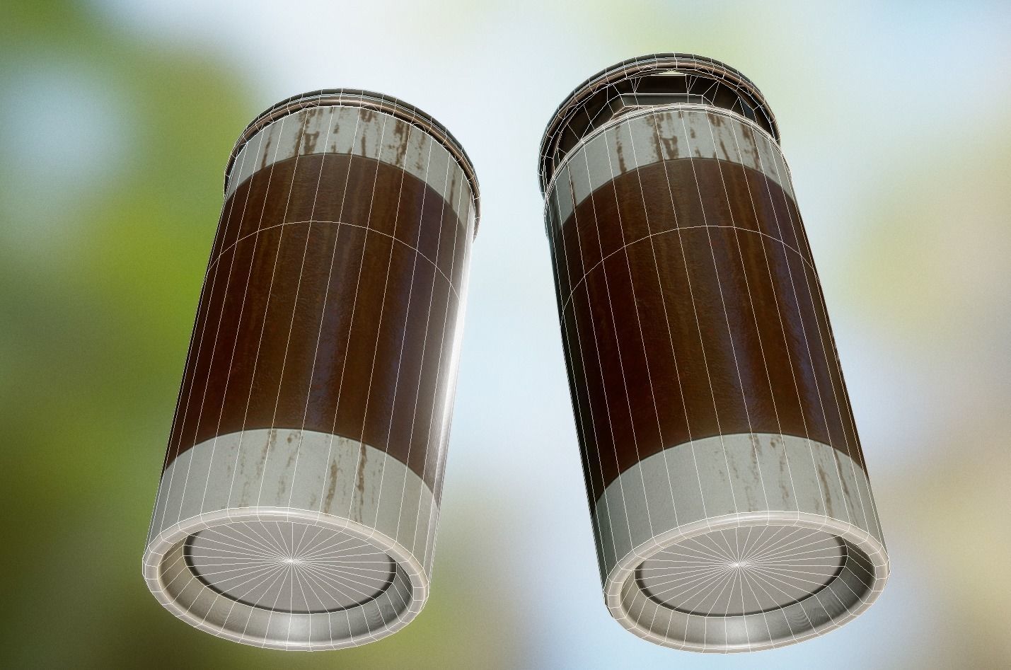 Coffee To Go Cup Junk 1 - Gameready - PBR Textures Low-poly 3D model_9