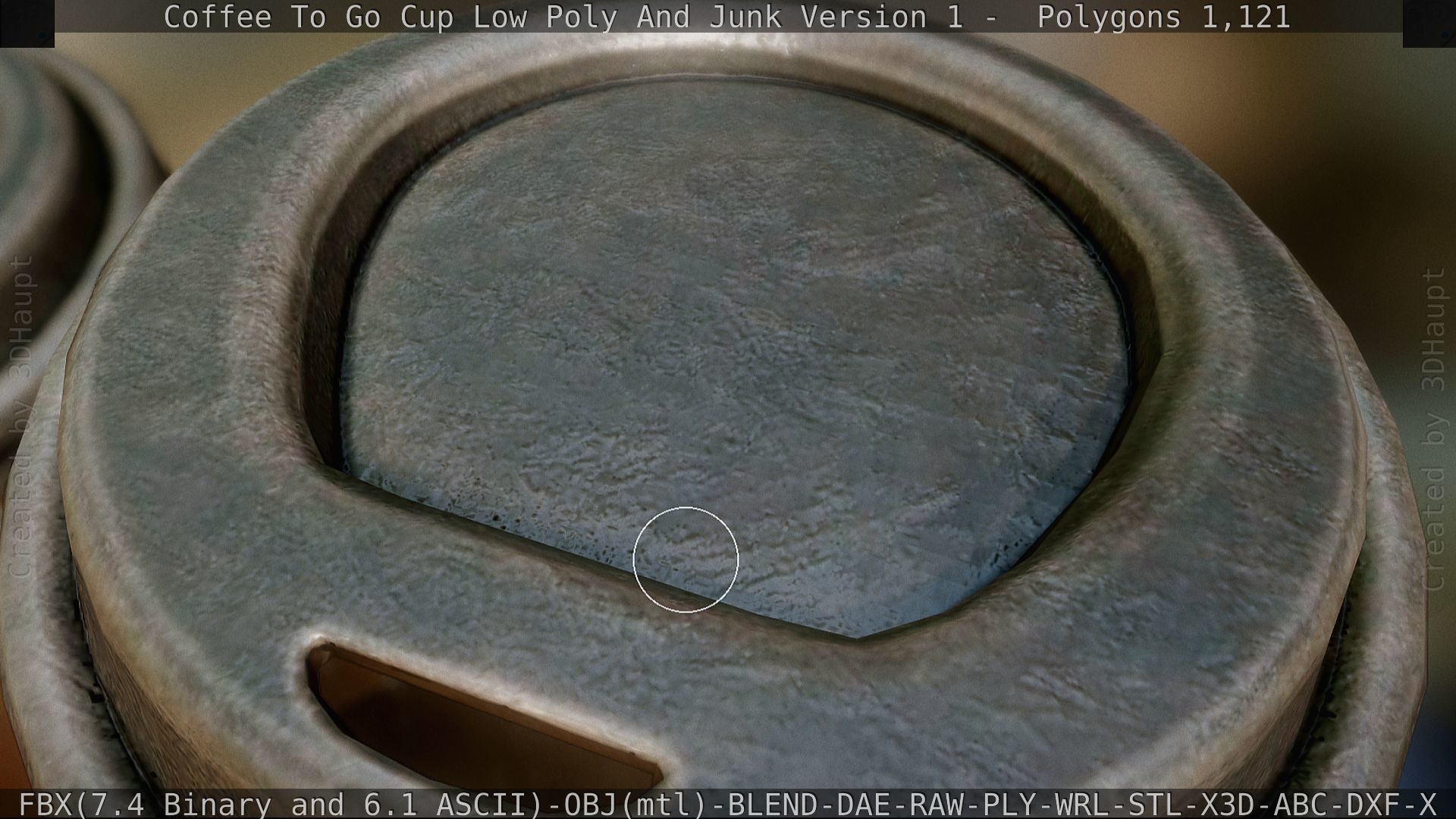 Coffee To Go Cup Junk 1 - Gameready - PBR Textures Low-poly 3D model_62