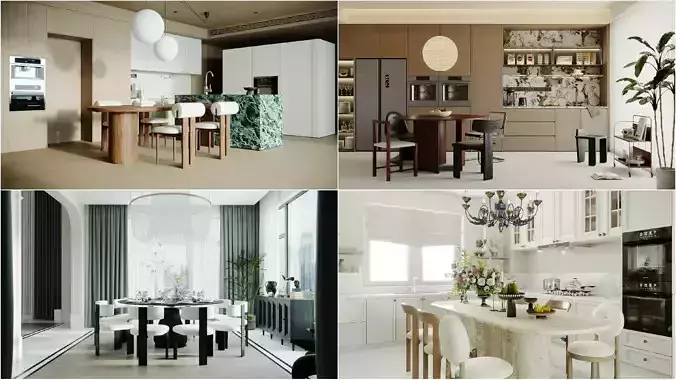 Dining Room Colection 07 for Unreal Engine