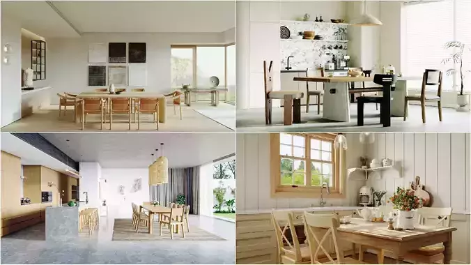 Dining Room Colection 08 for Unreal Engine