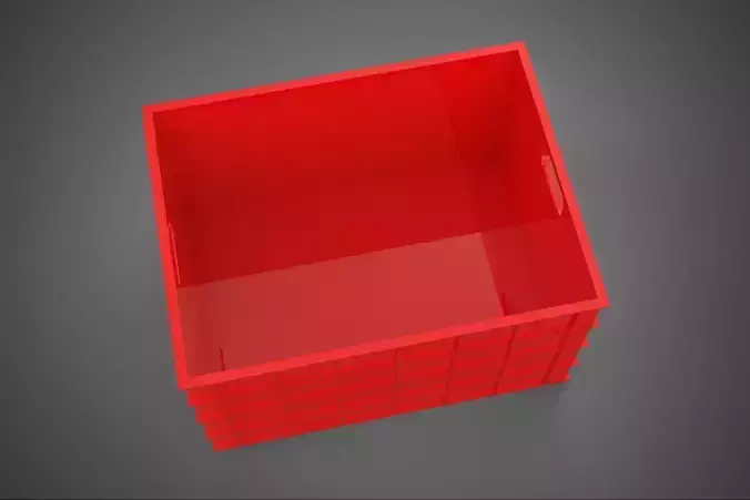 RED PLASTIC STORAGE BIN TOOLBOX WORKSHOP TOOLS GARAGE SPARE PART
