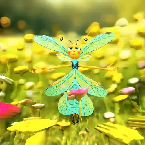 Vibrant Dragonfly Character model pack