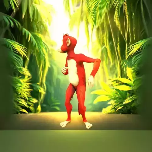 Cheerful Orange Primate model pack