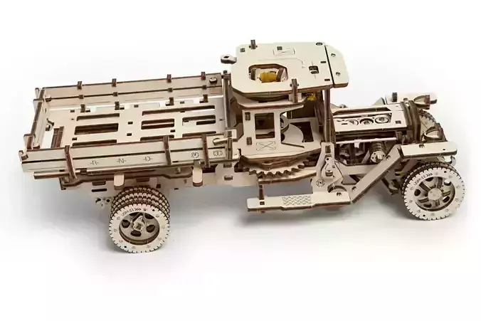 3D Wooden Vintage Truck Mechanical Puzzle Model