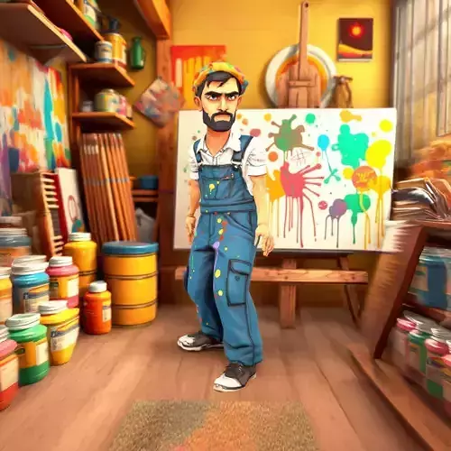 Colorful Painter Character model pack