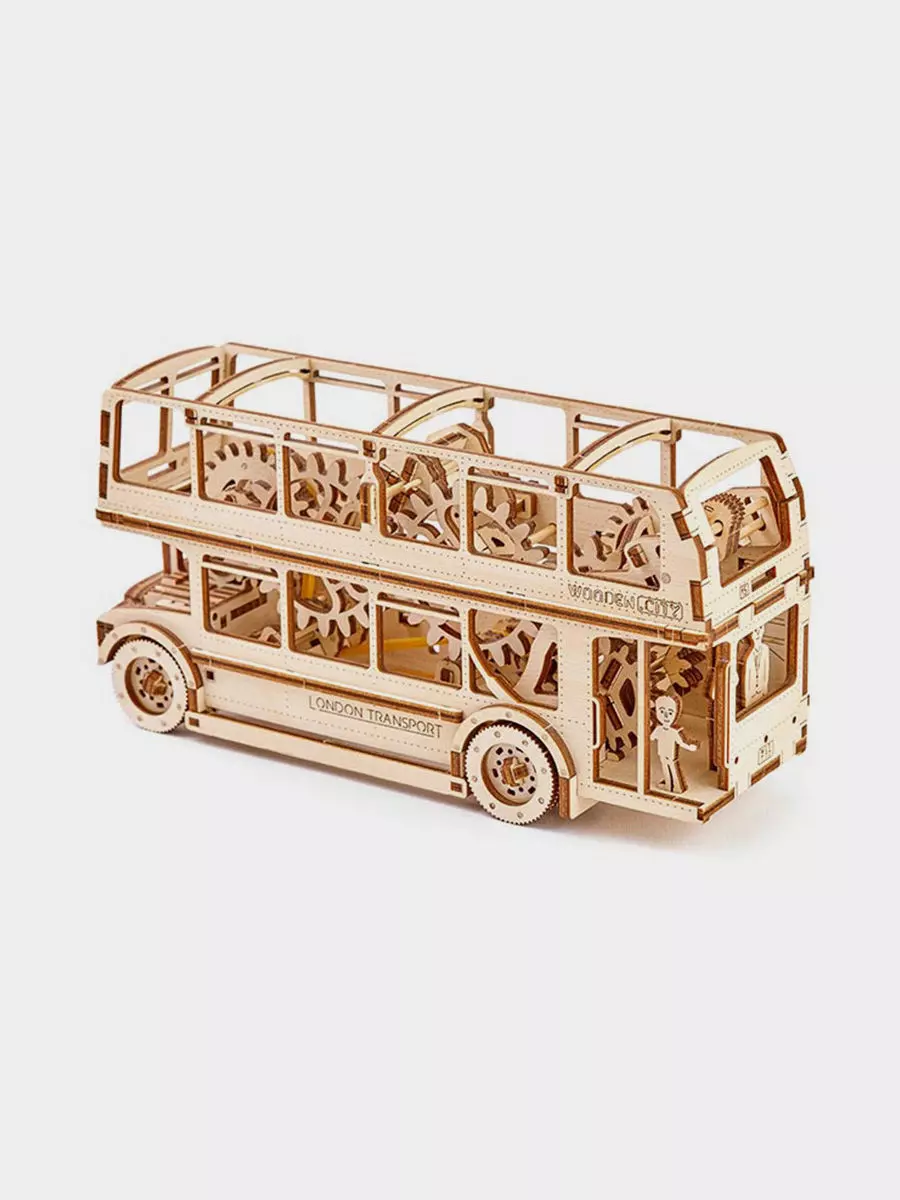 London Bus - 3D DIY Wooden Mechanical Puzzle Model 3D model