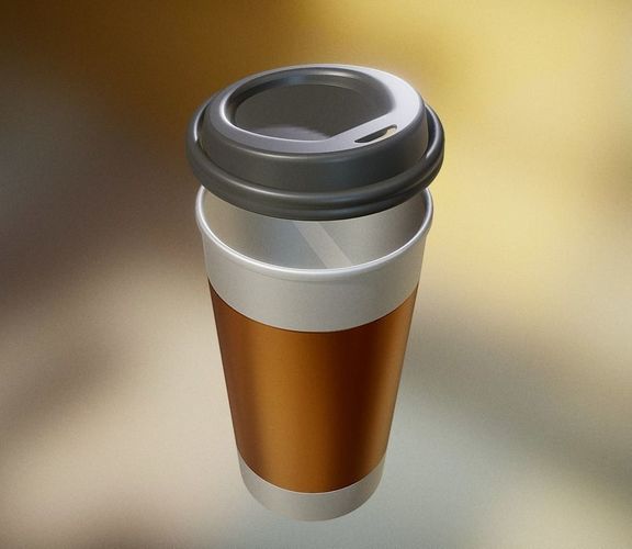 Coffee To Go Cup Highpoly 3D model