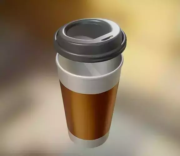Coffee To Go Cup Highpoly 3D model