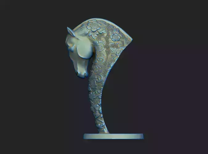 horse decor detail art award style design gothic tabletop knight