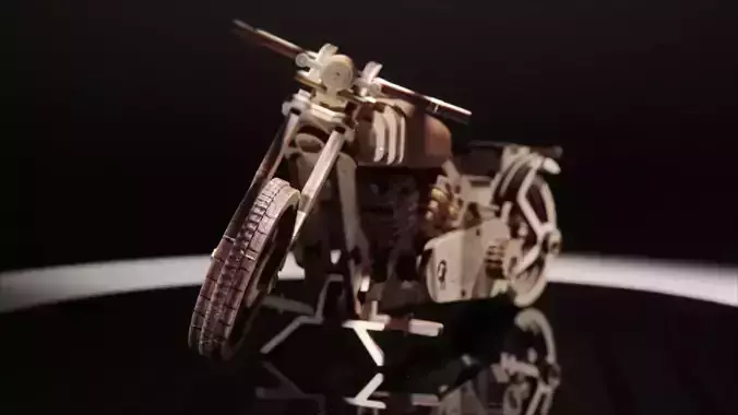 3D Wooden Chopper Motorcycle Puzzle Model Kit