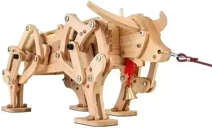3D Wooden Mechanical Bull Puzzle Model