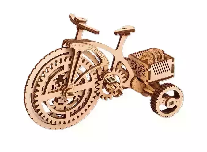Tricycle - 3D DIY Wooden Mechanical Puzzle Model