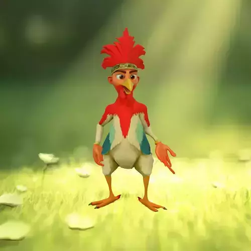 Vibrant Rooster Character model pack