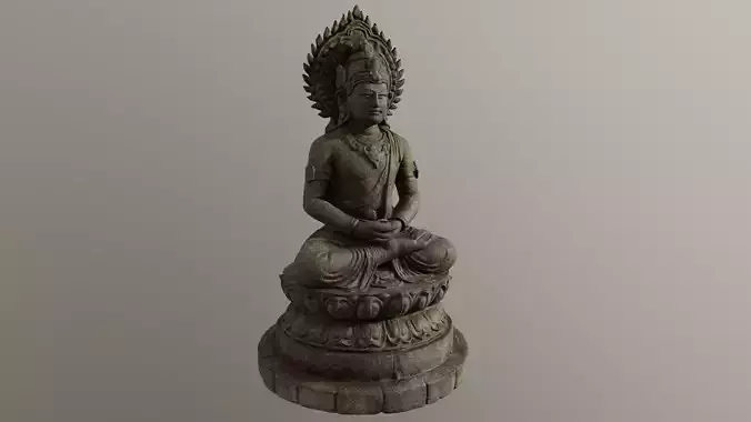 Seated Deity Buddha Stone