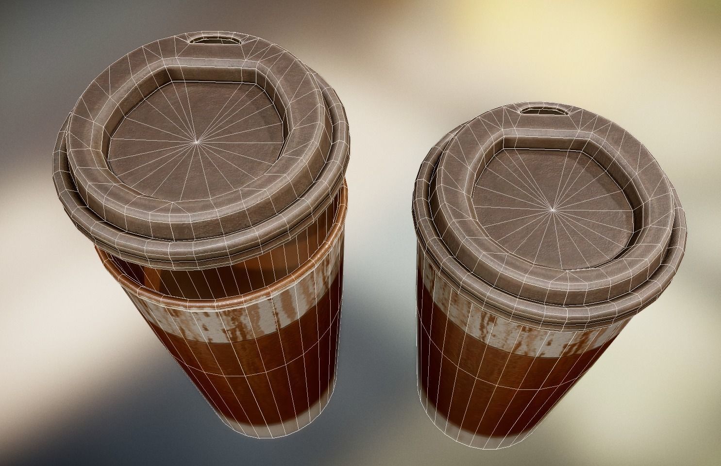 Coffee To Go Cup Pack - Gameready - PBR Textures Low-poly 3D model_33