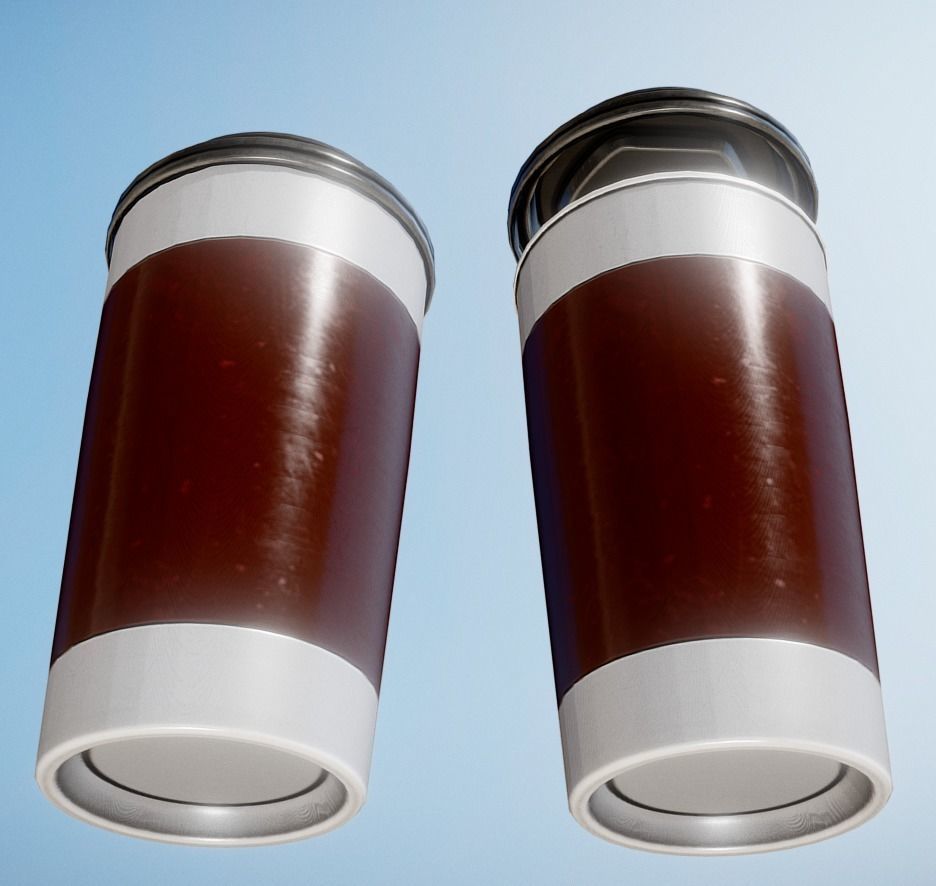 Coffee To Go Cup Pack - Gameready - PBR Textures Low-poly 3D model_24