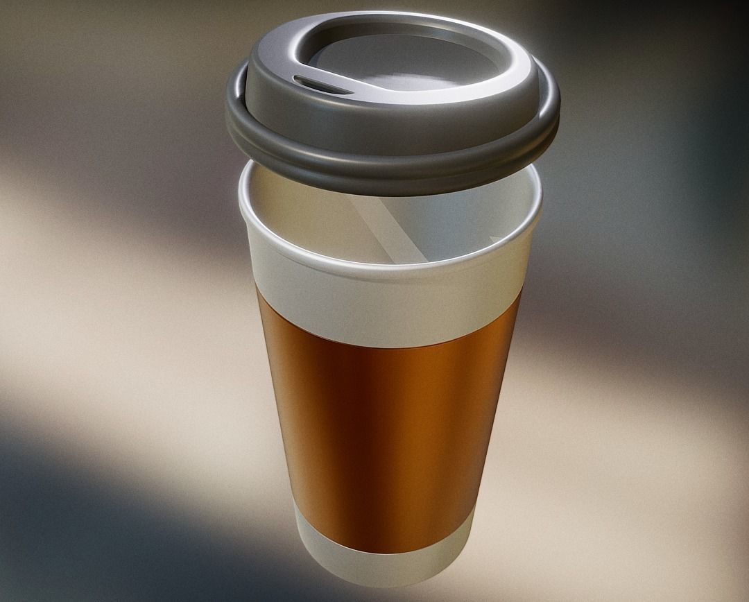 Coffee To Go Cup Pack - Gameready - PBR Textures Low-poly 3D model_31