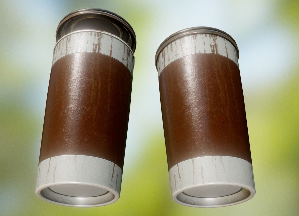 Coffee To Go Cup Pack - Gameready - PBR Textures Low-poly 3D model_4