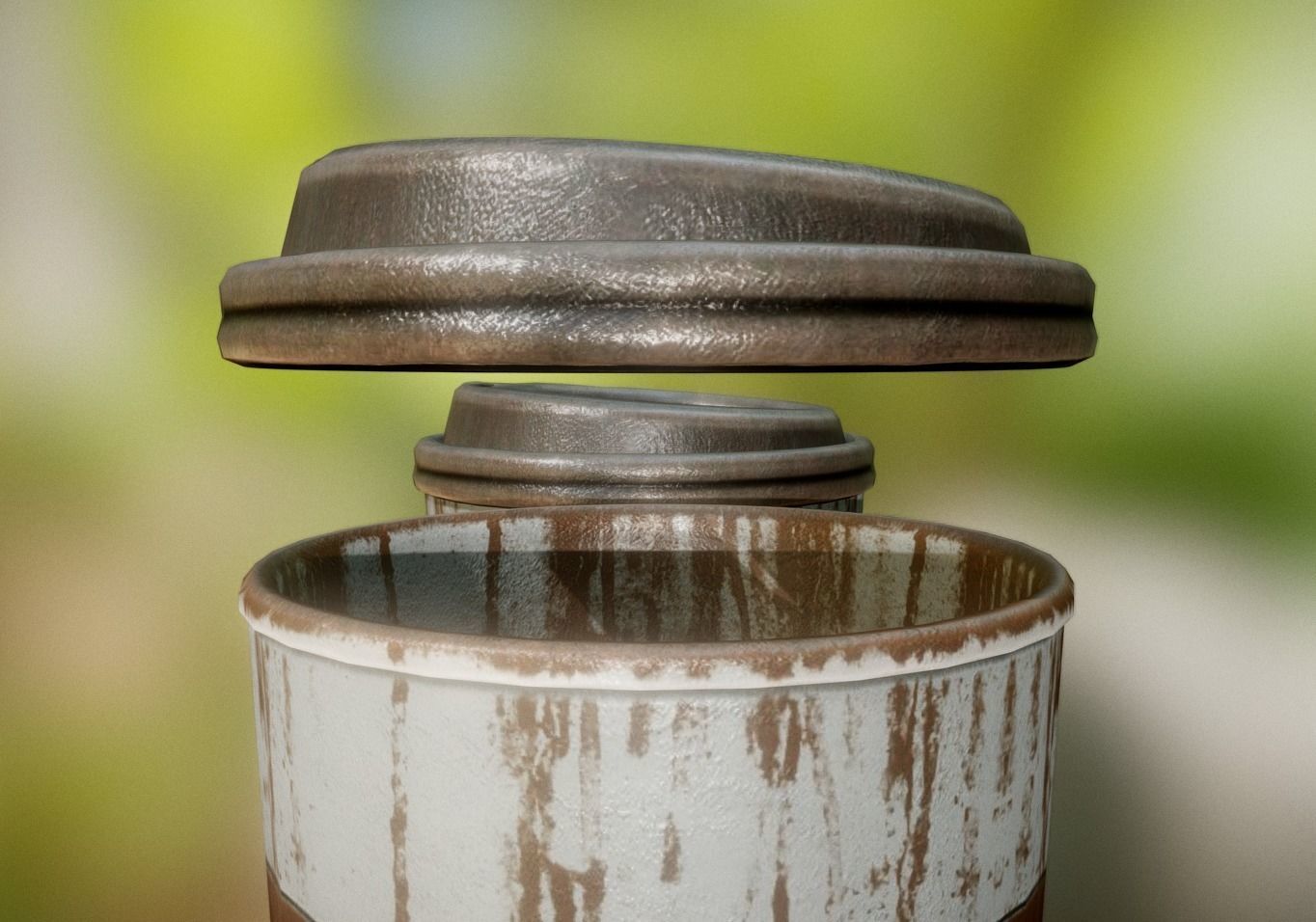 Coffee To Go Cup Pack - Gameready - PBR Textures Low-poly 3D model_6