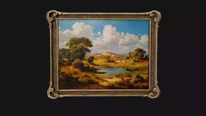 Landscape Painting Frame 3D Model 