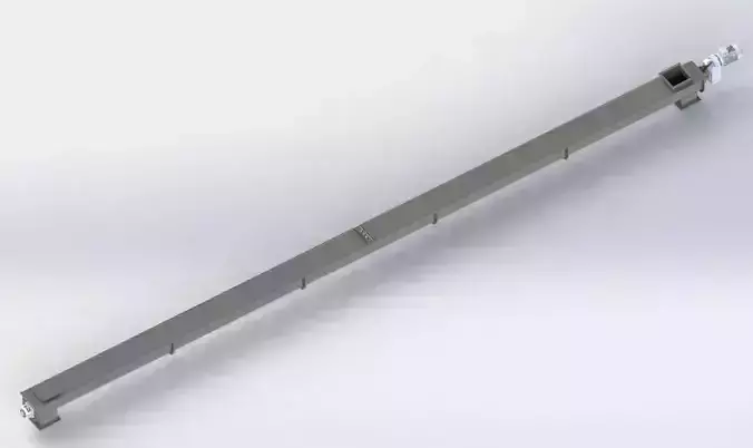 Diameter 277  length 12672 mm Utype Screw Conveyor