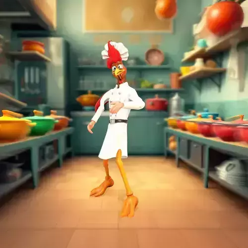 Chef Rooster Character model pack