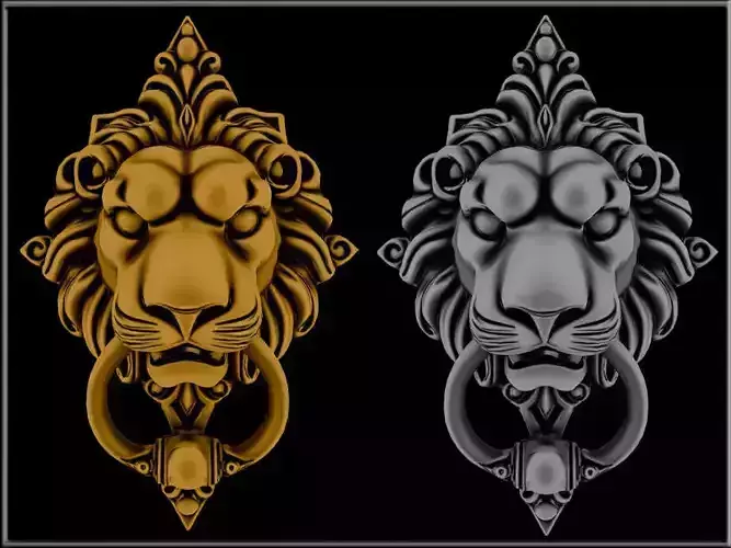Lion head brass Door Knocker