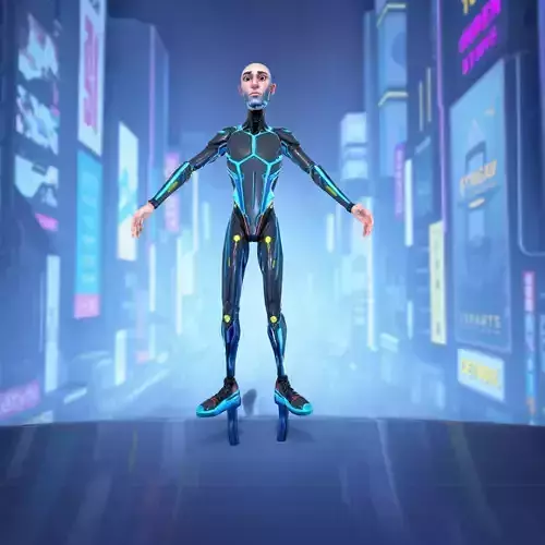 Futuristic Cybersuit Character model pack