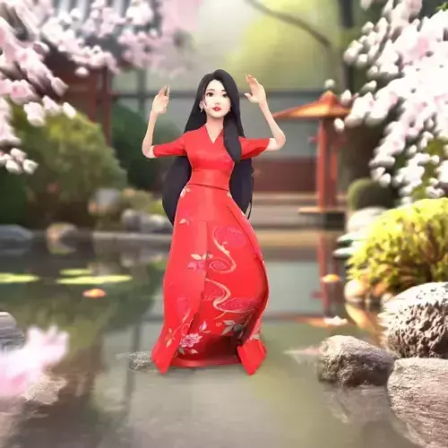 Elegant Kimono Character model pack