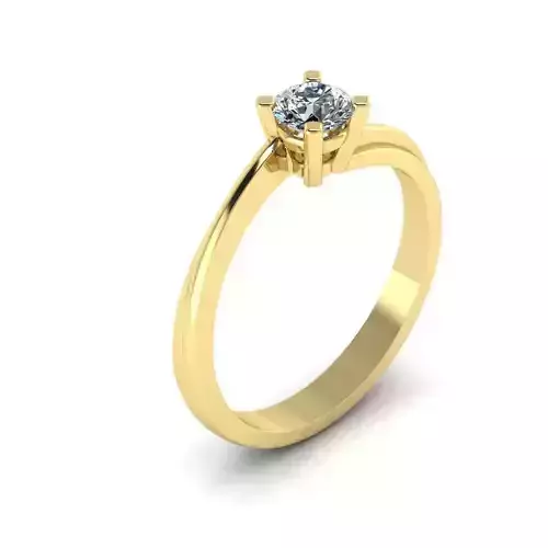 Ring solitaire diamond engagement gold
