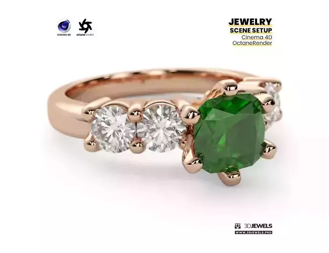 Scene Setups for Jewelry Rendering in Cinema 4D with Octane Vol3