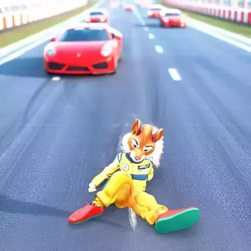 Racing Squirrel Character model pack