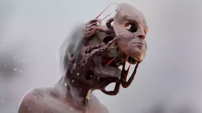 Monster Head Bust Model