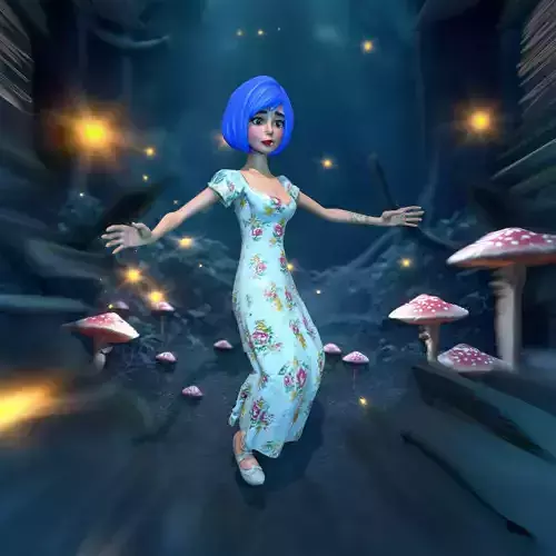 Floral Dress Character model pack