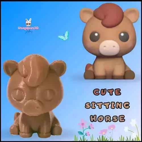 Cute Sitting Horse