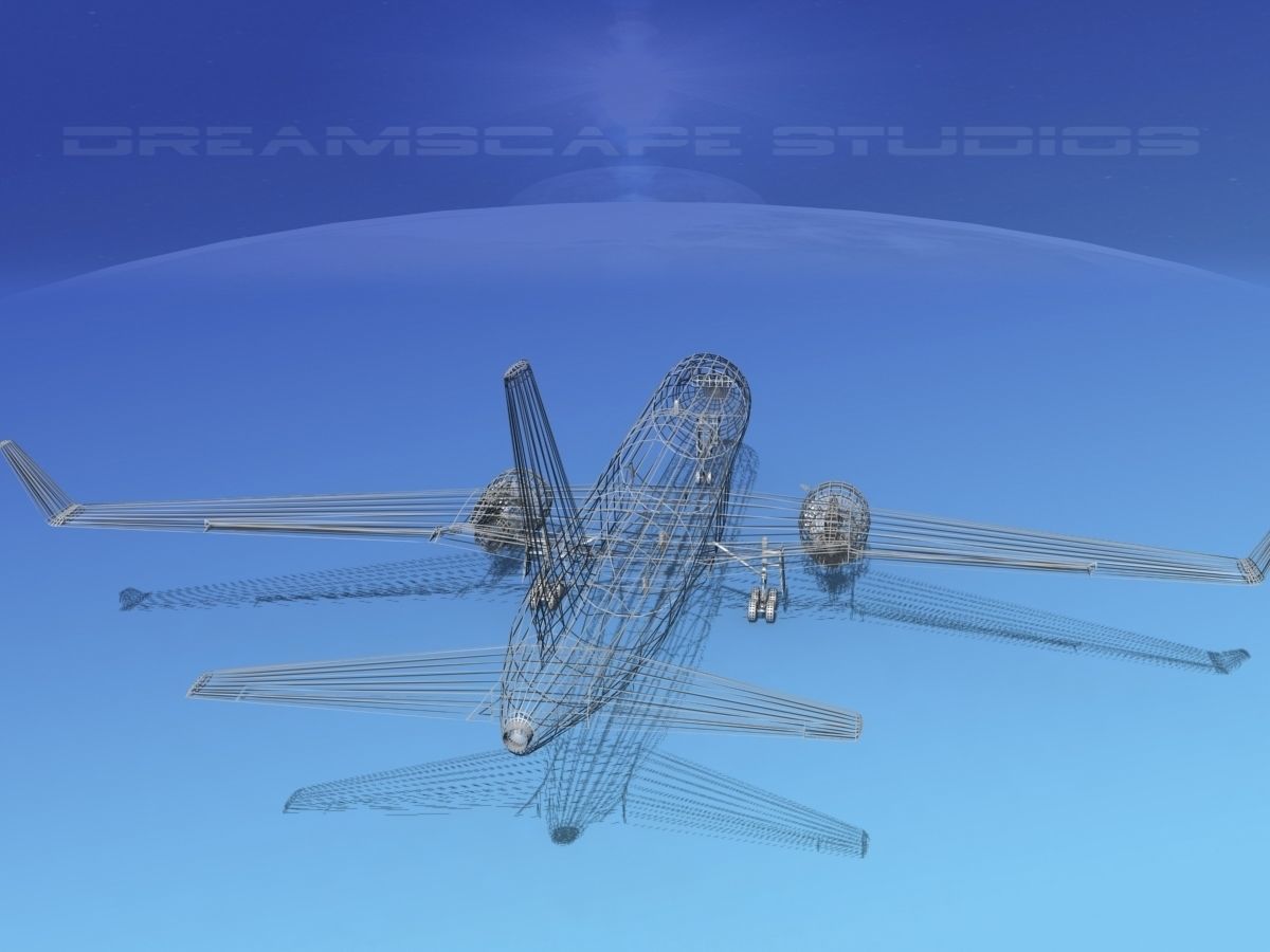 Boeing 767-300 Bare Metal 3D model_16