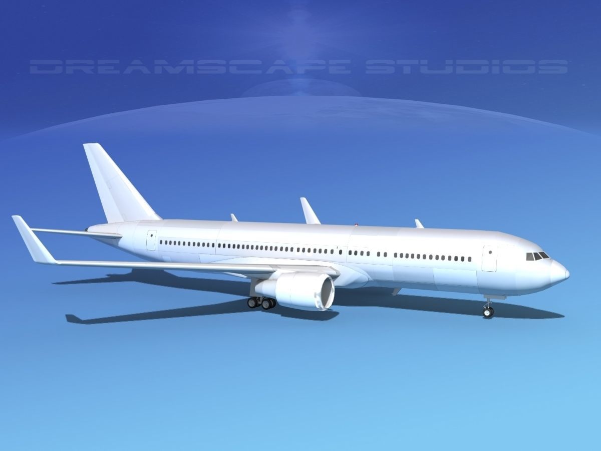 Boeing 767-300 Bare Metal 3D model_3