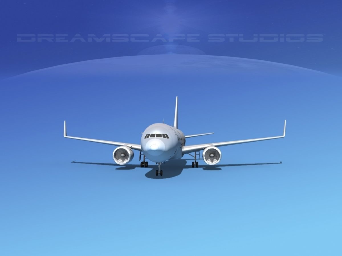 Boeing 767-300 Bare Metal 3D model_1