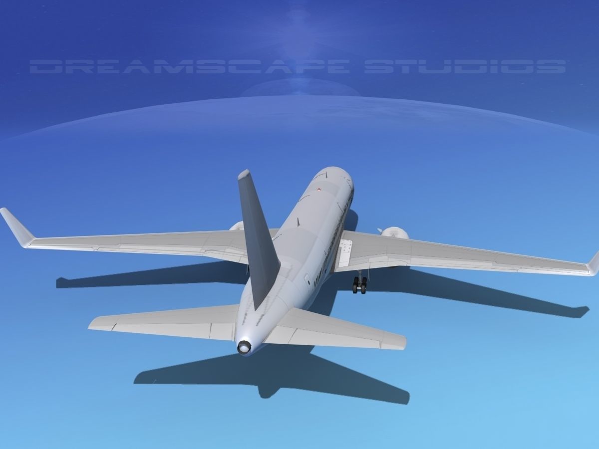 Boeing 767-300 Bare Metal 3D model_6