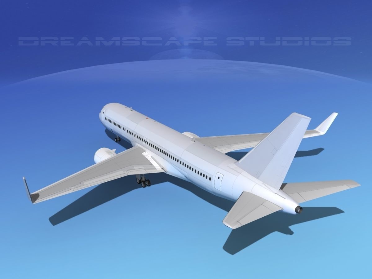 Boeing 767-300 Bare Metal 3D model_7