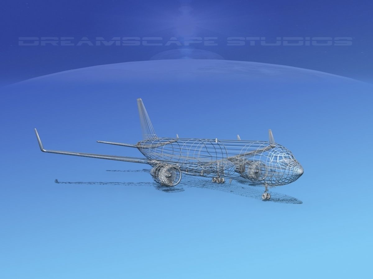 Boeing 767-300 Bare Metal 3D model_14