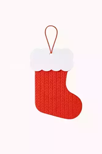 Hollow Christmas Stocking Ornament  Minimal Festive 