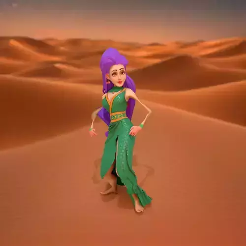 Violet Hair Elegance model pack